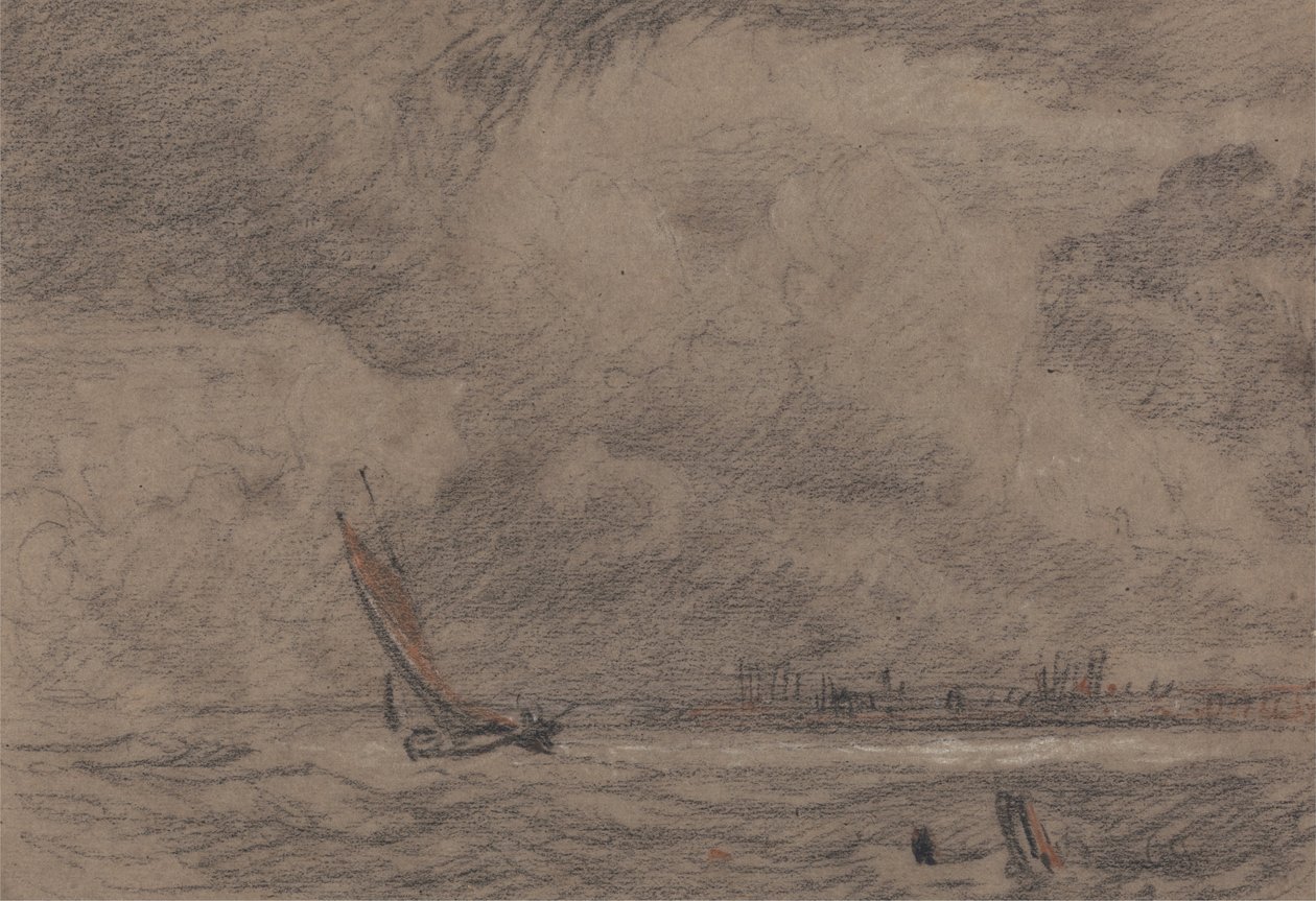 Yarmouth açıklarında balıkçı teknesi by John Sell Cotman