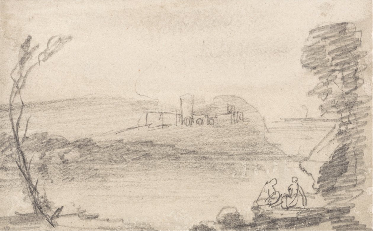 Richard Wilson Tarzında Bir Gölde Harabe by John Sell Cotman