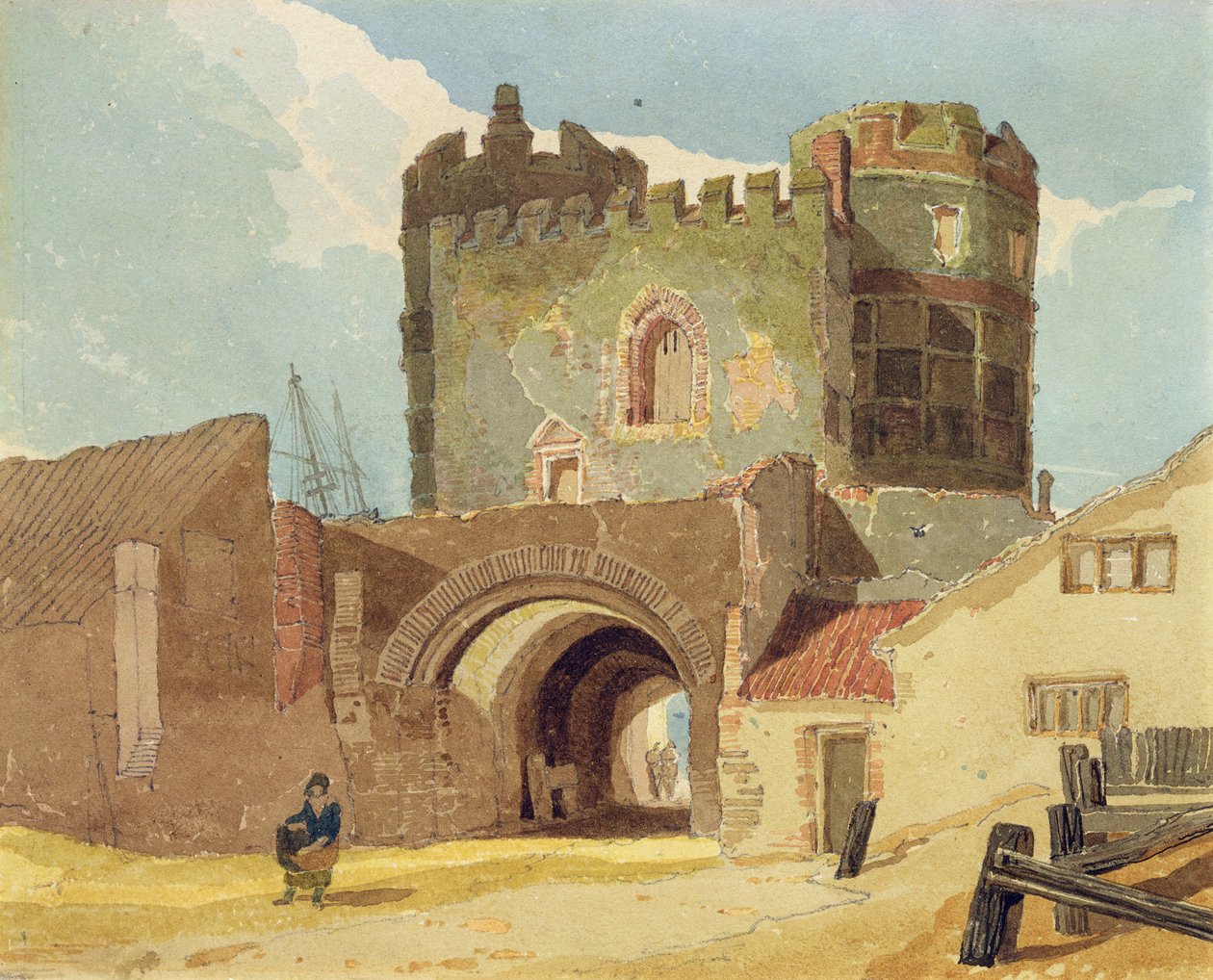 The South Gate, Great Yarmouth, Norfolk  by John Sell Cotman
