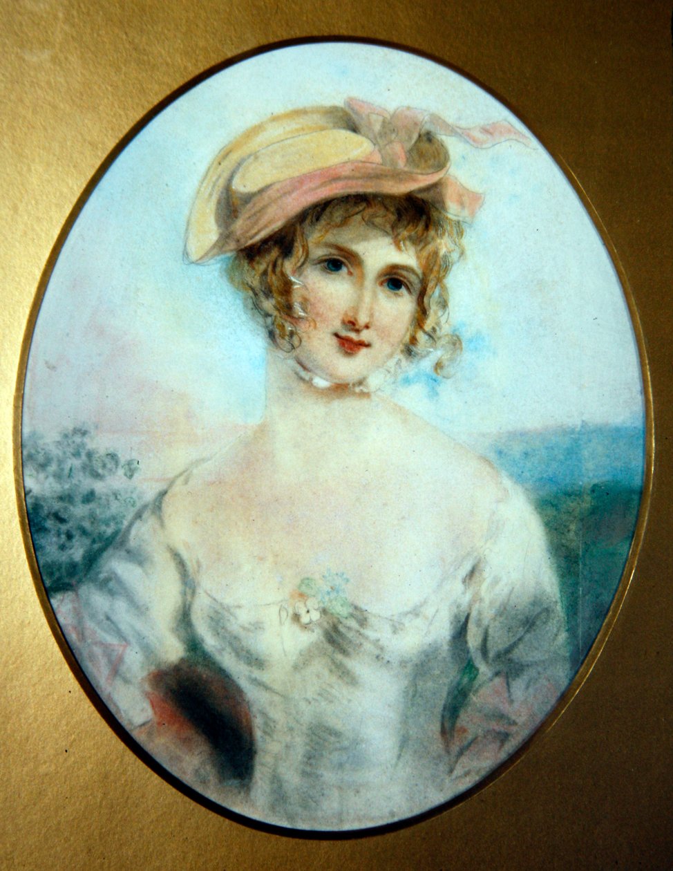 A Country Maiden (kağıt üzerine kurşun kalem ve renkli tebeşirler) by John Simmons