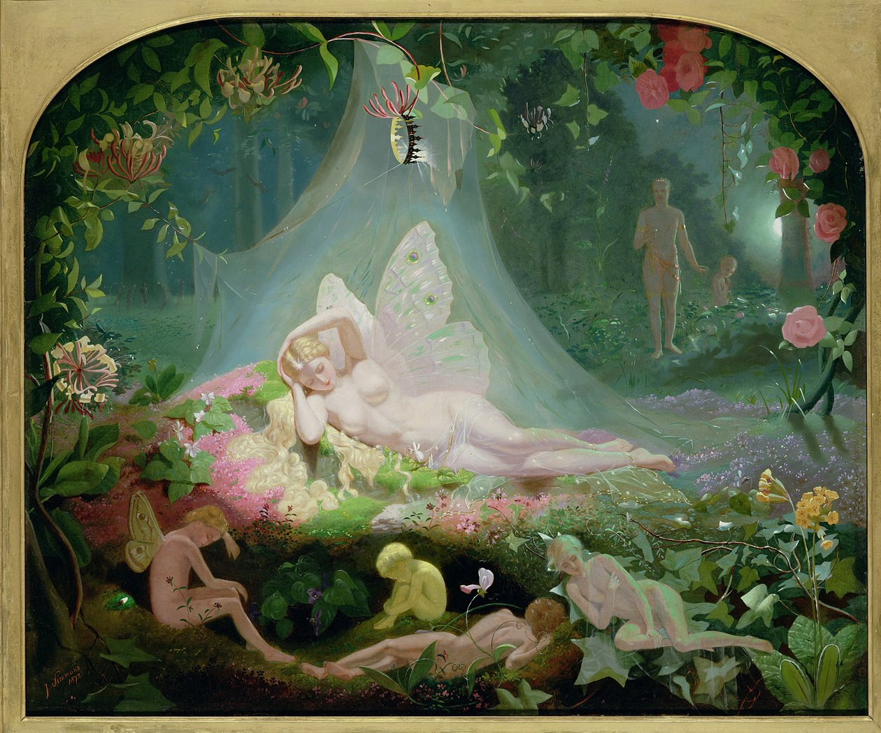 Orada Uyur Titania, 1872 by John Simmons