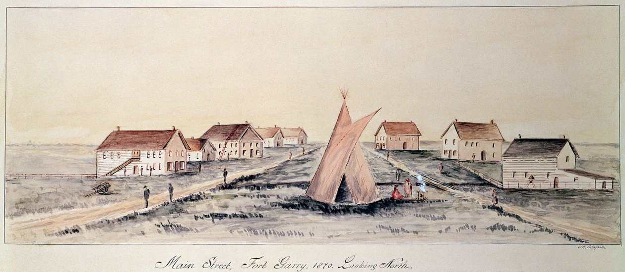 Main Street, Fort Garry (kağıt üzerinde wc) by John Simpson
