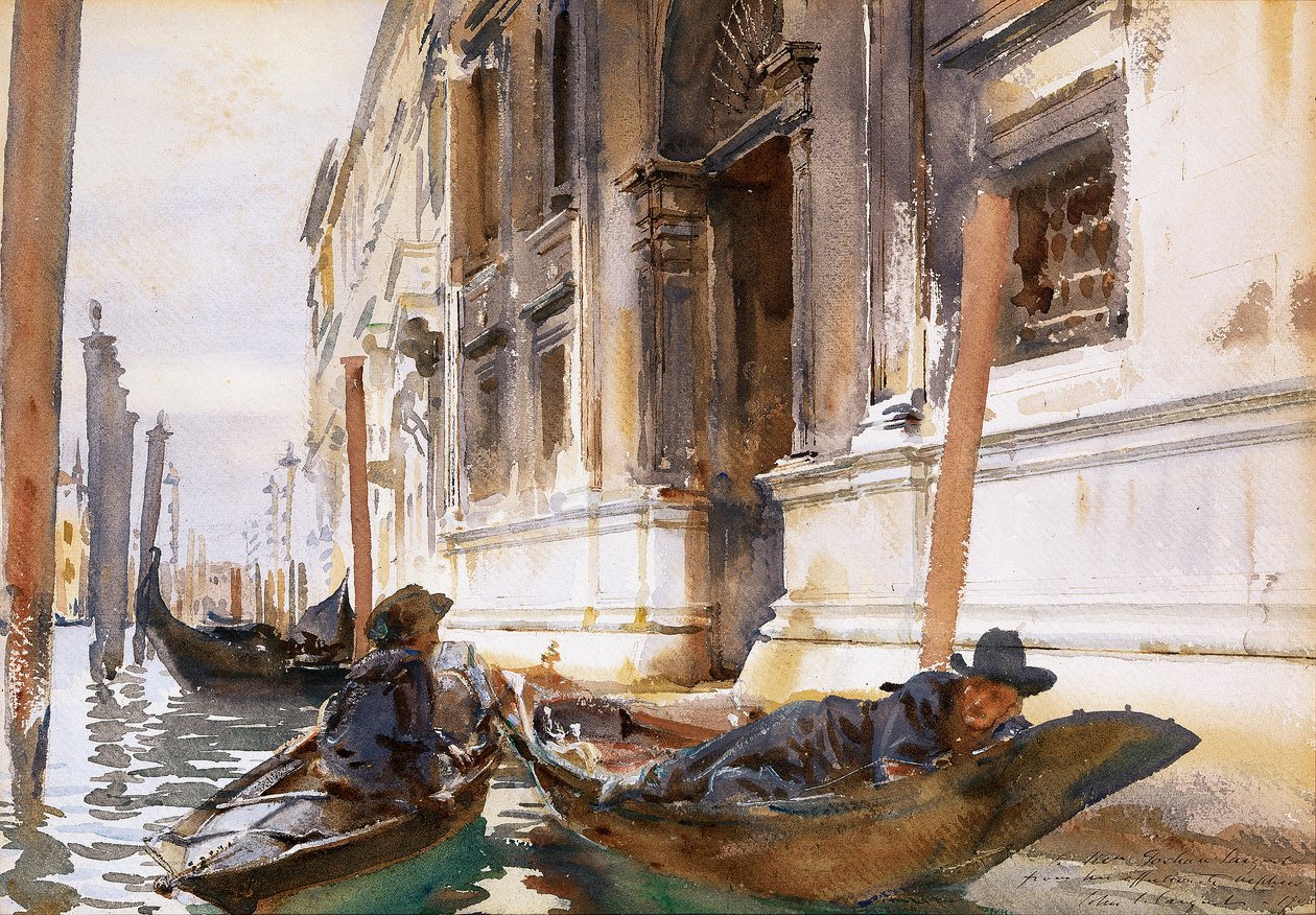 Gondolcular SiestanFrancais : Gondolcular Siestan by John Singer Sargent