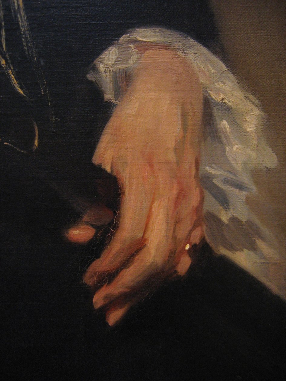 Bayan Adrian Iselin detay by John Singer Sargent