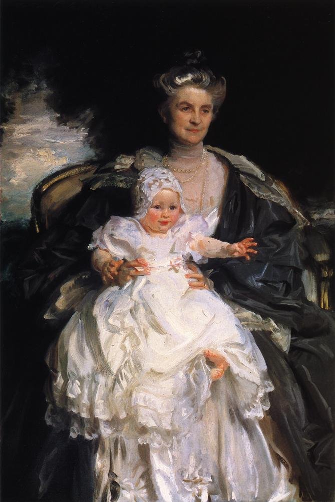 Bayan Henry Phipps ve Torunu Winston. Sargent of Mrs. Phipps ve Winston Guest