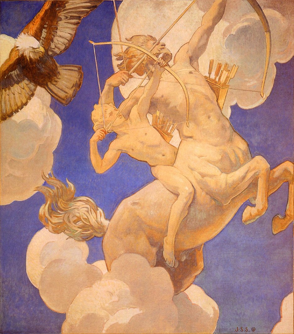 Chiron ve Aşil by John Singer Sargent