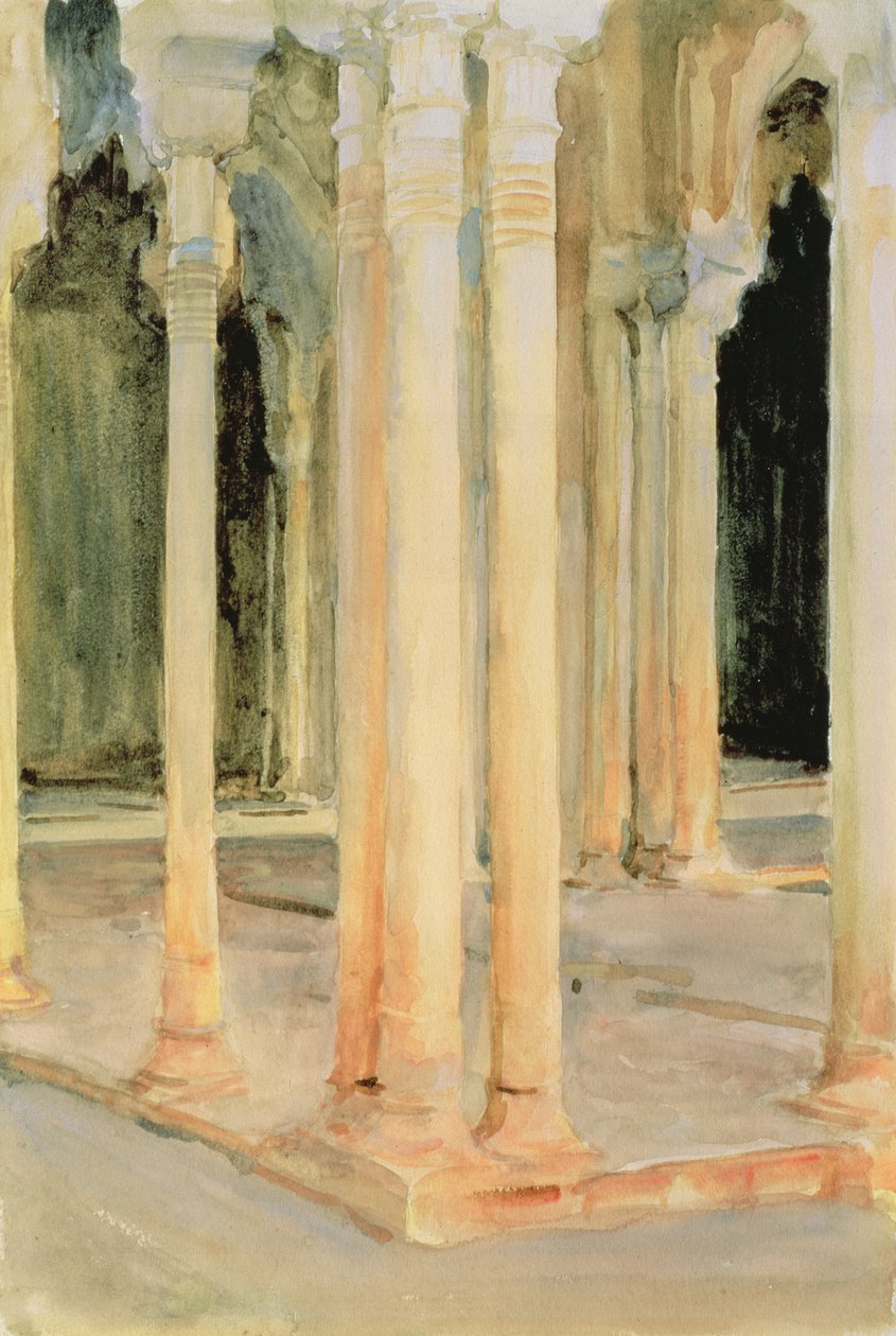 Aslanlar Mahkemesi, c.1912 (kağıt üzerinde wc) by John Singer Sargent