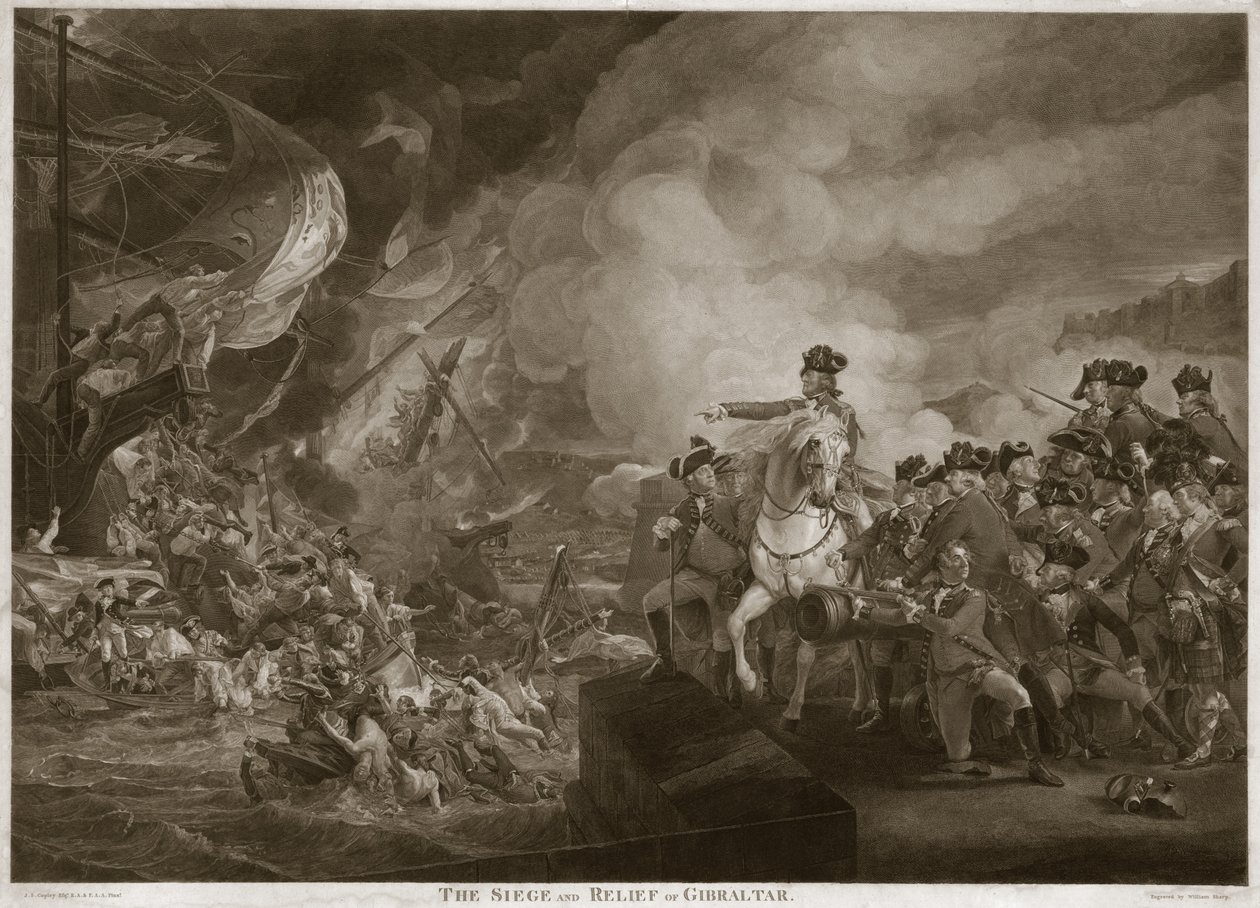 Cebelitarık Kuşatması ve Rölyefi, pub. 1810 by John Singleton Copley