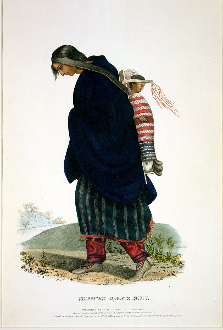 Chippeway Squaw and Child, pub. by F.O.W. Greenough, 1838  by John T. Bowen