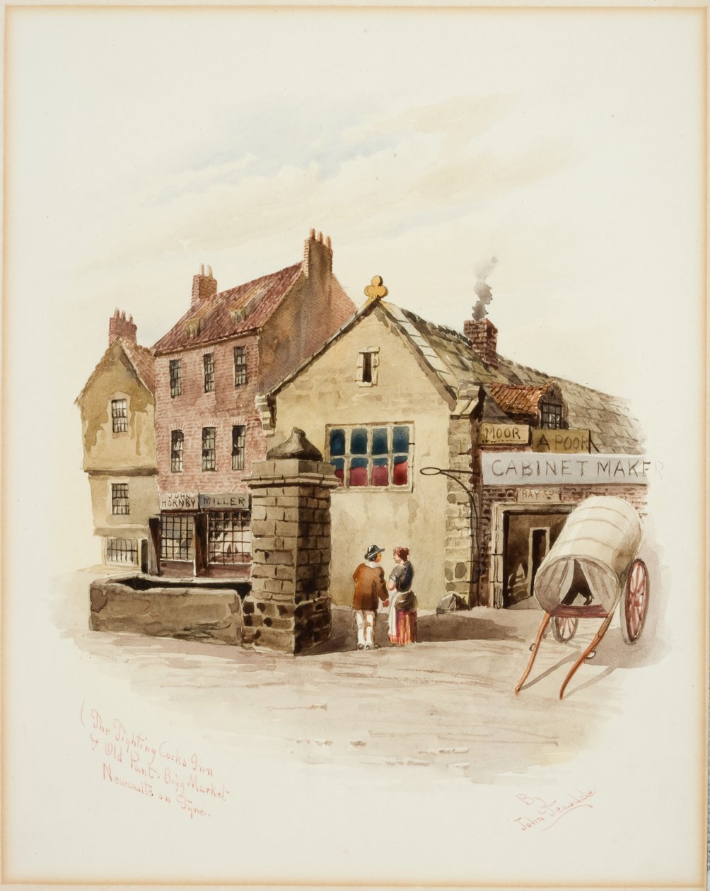 The Fighting Cocks Inn and Old Pant, Bigg Market, Newcastle upon Tyne (gövde rengi) by John Teasdale