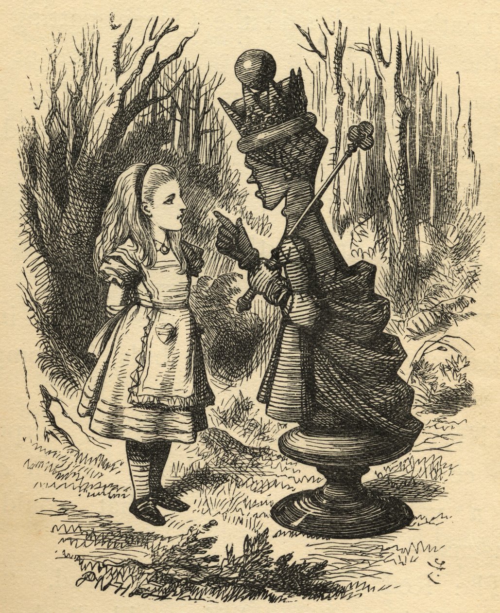 Alice ve Kızıl Kraliçe, Lewis Carroll (1832-98) tarafından 