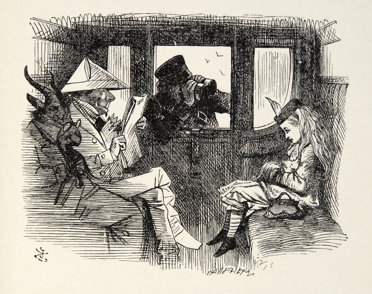 Alice Tren Arabasında, Lewis Carroll (1832 - 98), 1872