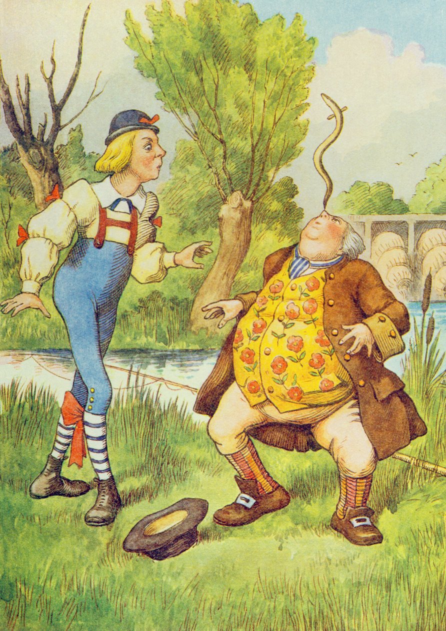 Peder William, Burnunda Yılan Balığını Dengeliyor, Lewis Carroll