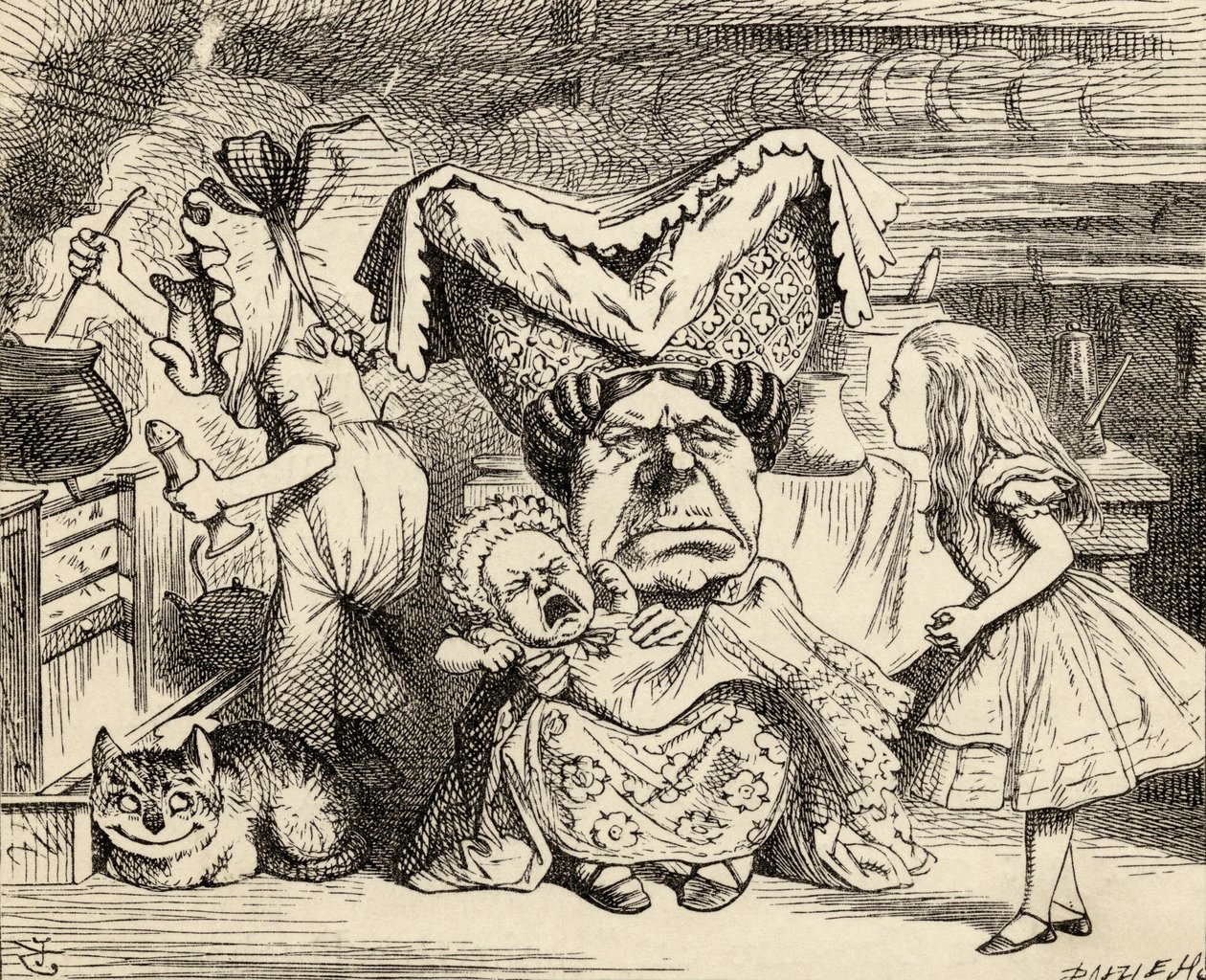 Düşes ailesiyle birlikte, Lewis Carroll