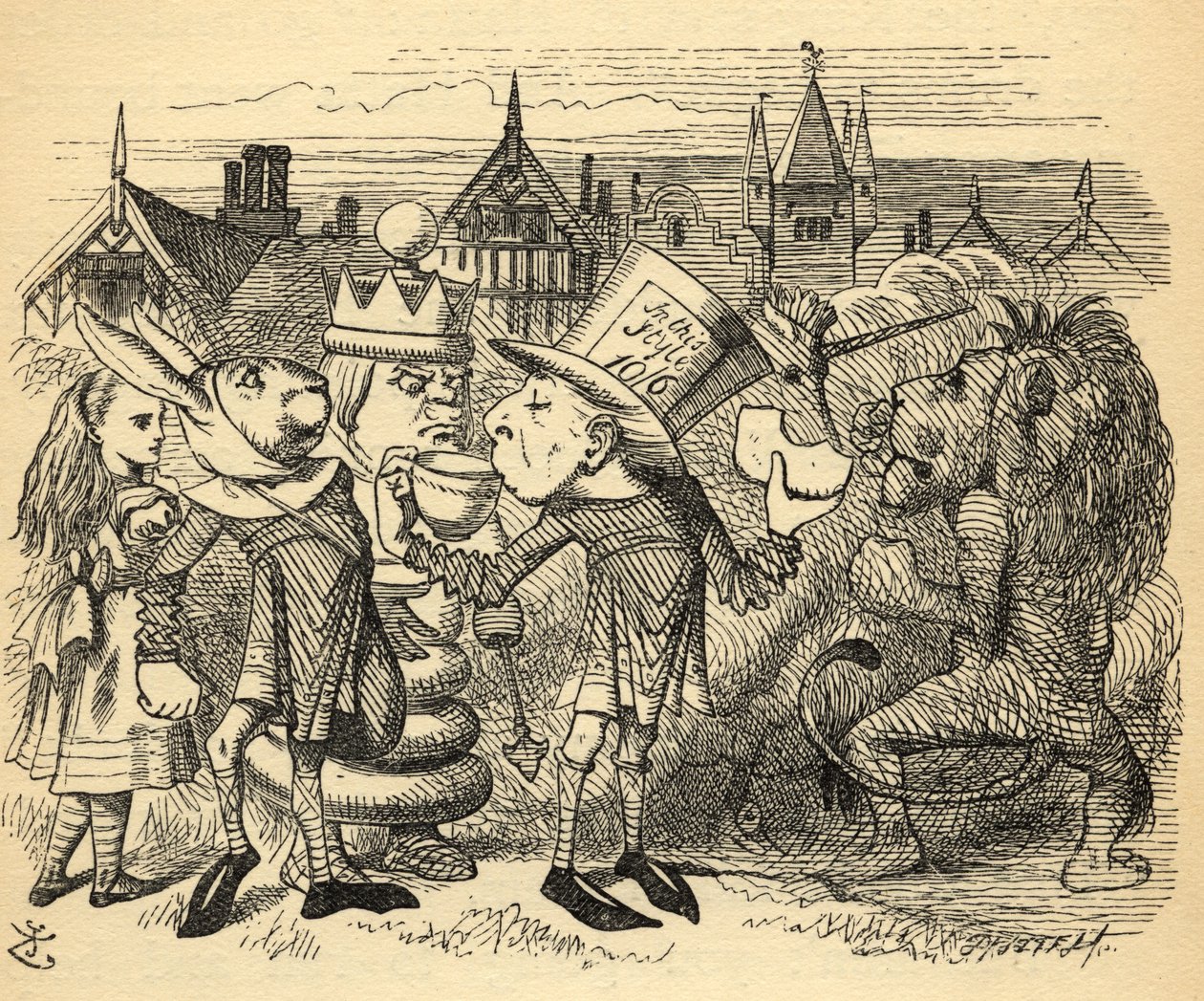 Deli Şapkacı, Tavşan, Kral ve Alice, Lewis Carroll