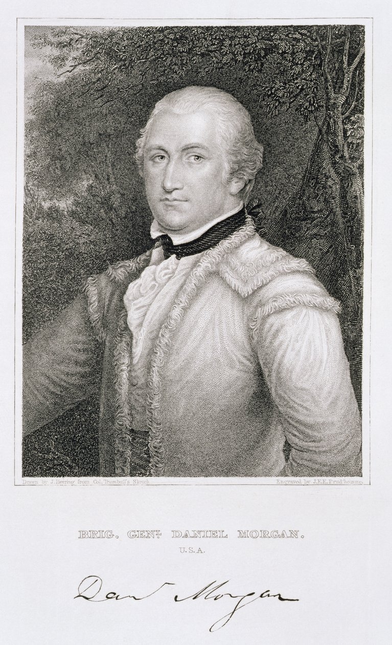 ಬ್ರಿಗೇಡಿಯರ್ ಜನರಲ್ ಡೇನಿಯಲ್ ಮೋರ್ಗಾನ್ (1736-1802) ಮೂಲ ಸ್ಕೆಚ್ ಟರ್ಕ್‌ನ ಜೇಮ್ಸ್ ಹೆರಿಂಗ್ (1794-1867) ಅವರ ರೇಖಾಚಿತ್ರದ ನಂತರ ಜಾನ್ ಫ್ರಾನ್ಸಿಸ್ ಯುಜೀನ್ ಪ್ರಡ್