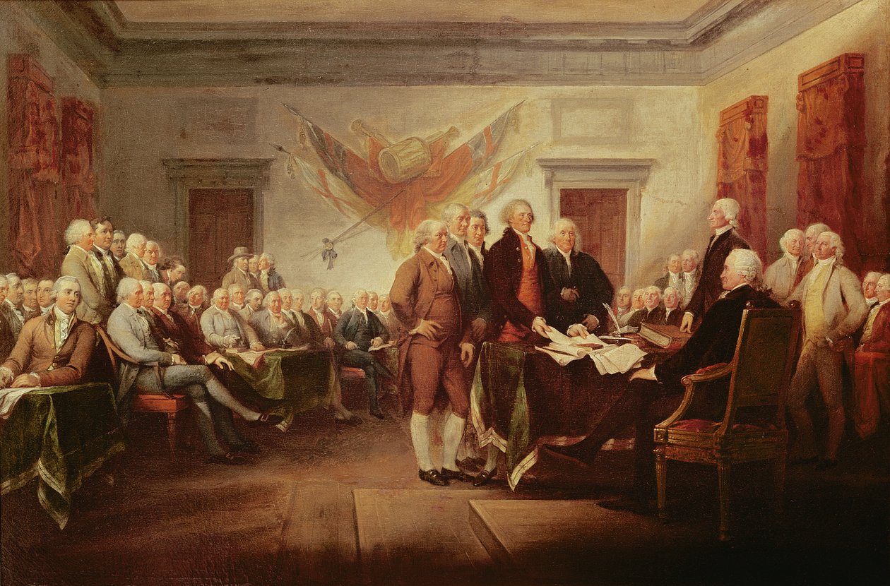 Bağımsızlık Bildirgesinin imzalanması, 4 Temmuz 1776, c.1817 by John Trumbull