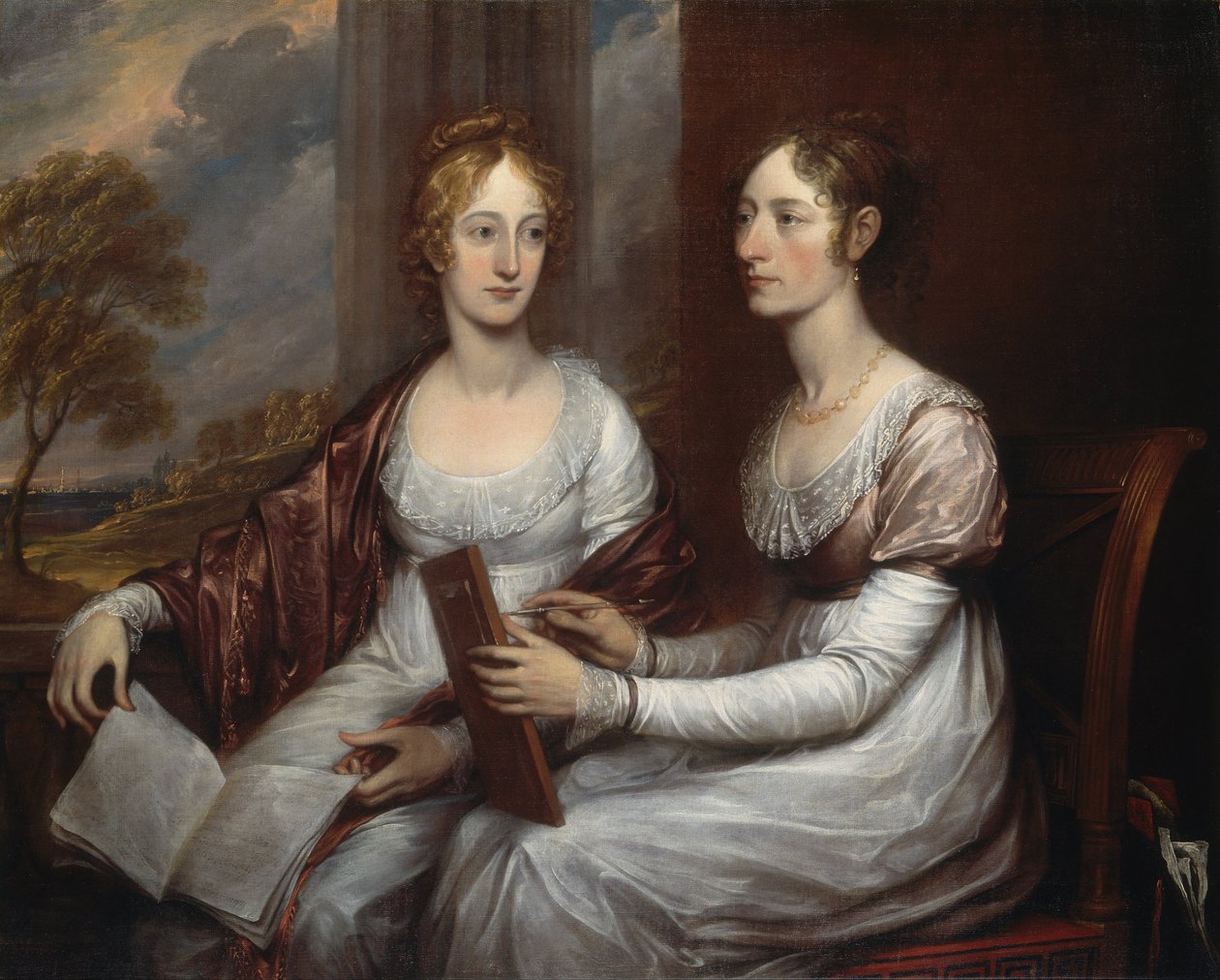 Bayanlar Mary ve Hannah Murray by John Trumbull
