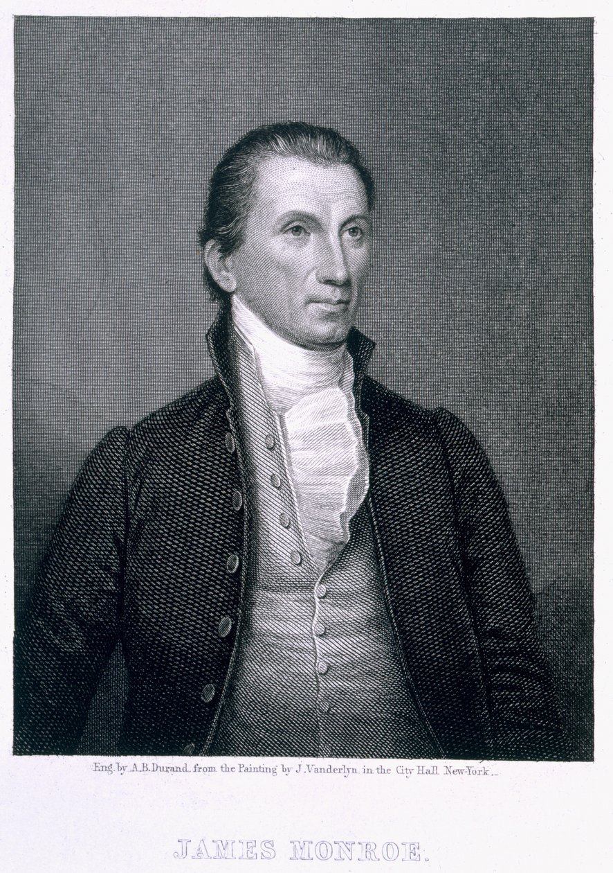James Monroe, Asher Brown Durand (1796-1886) tarafından kazınmış by John Vanderlyn