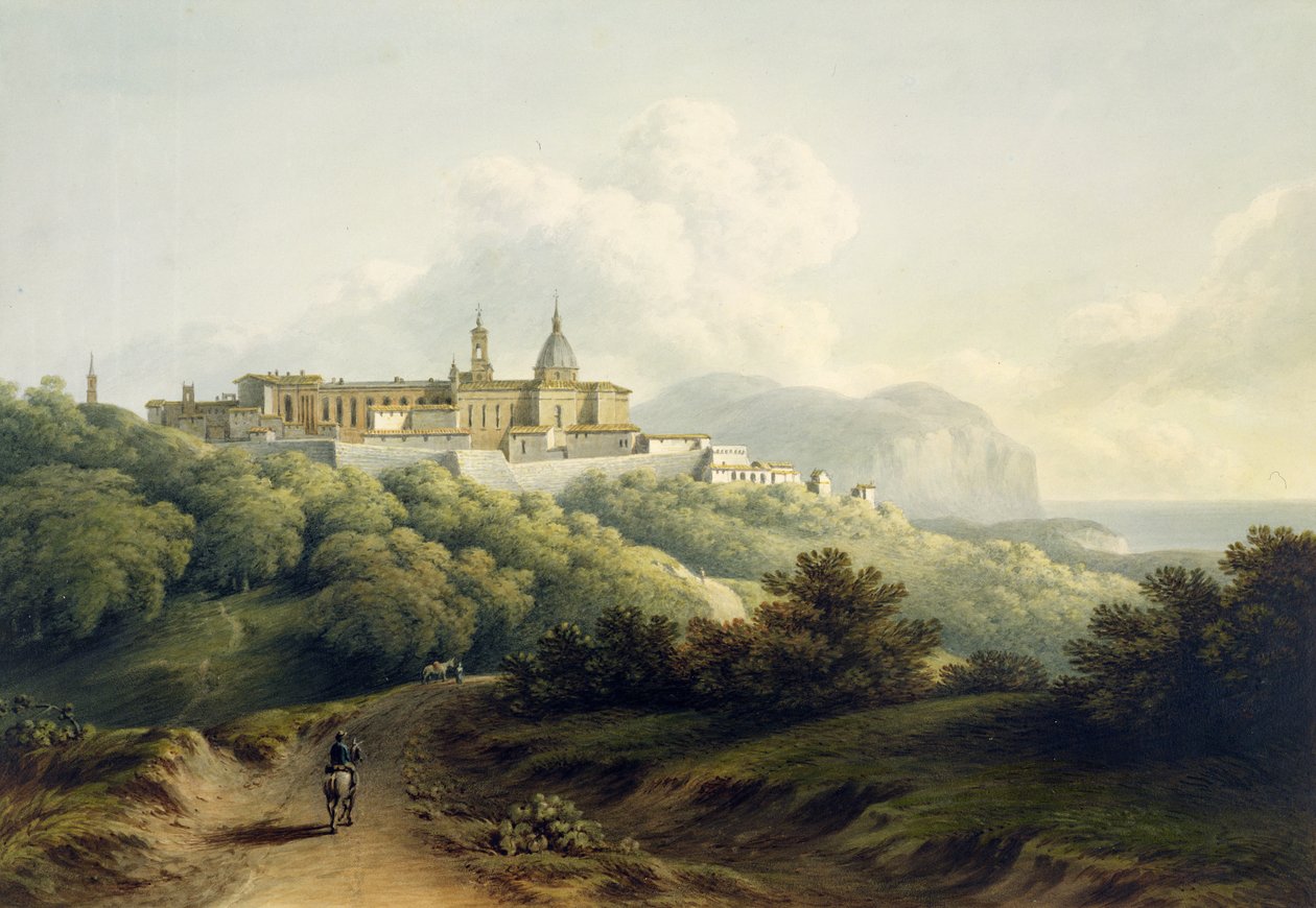 No.2289 Kutsal Ev Kilisesi, Loreto, 1806 (kağıt üzerinde wc ve kurşun kalem) by John Warwick Smith