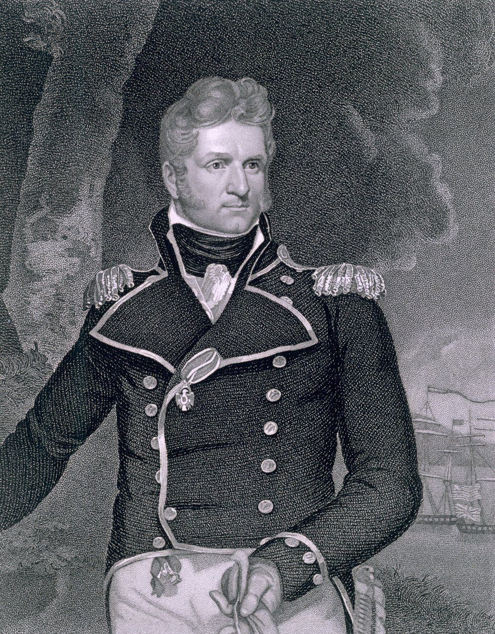 John B. Forrest (1814-70) tarafından kazınmış Thomas Macdonough (1783-1825) by John Wesley Jarvis