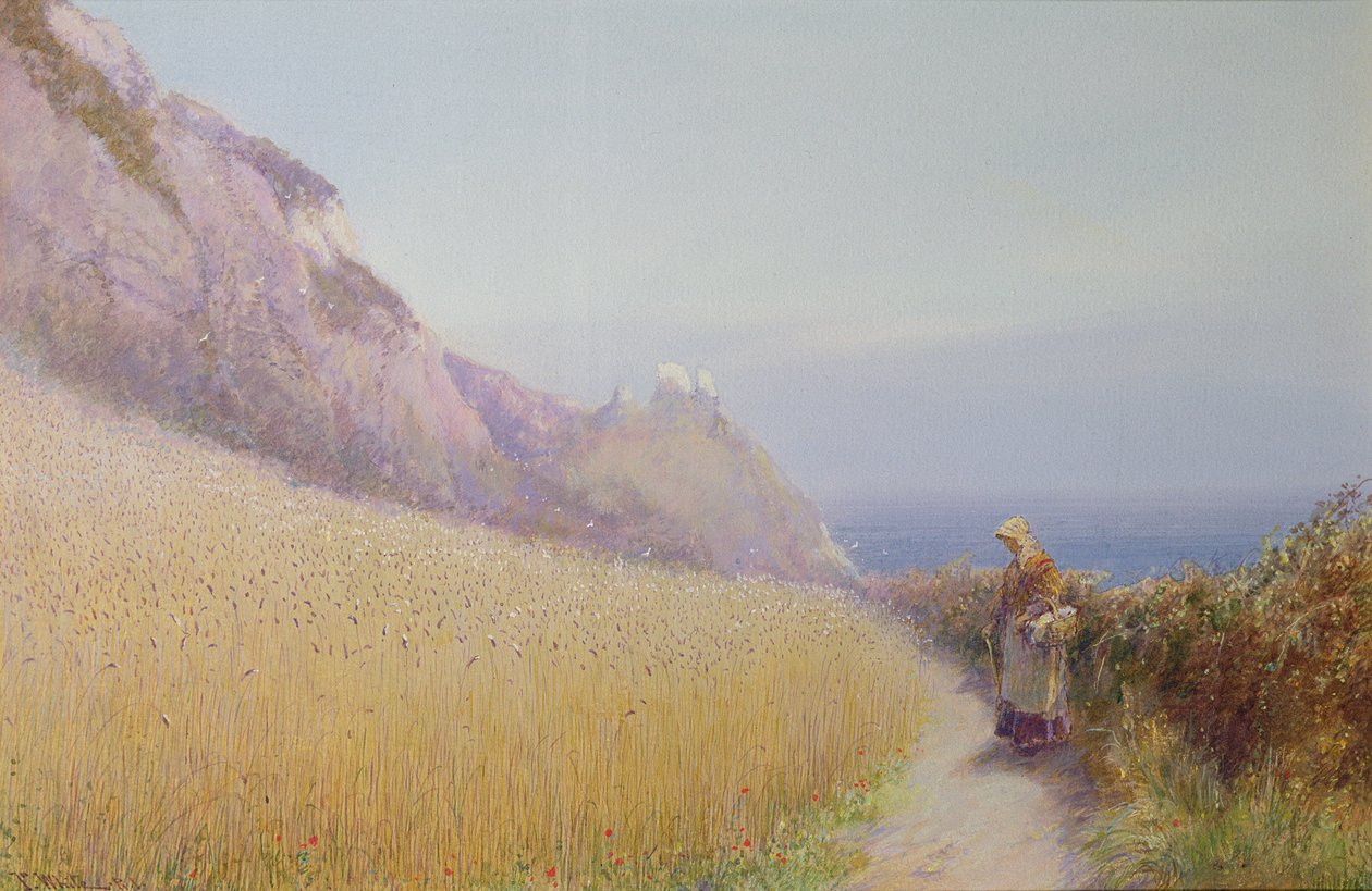 Sidmouth, Devon Yakınlarında Bir Mısır Tarlası by John White