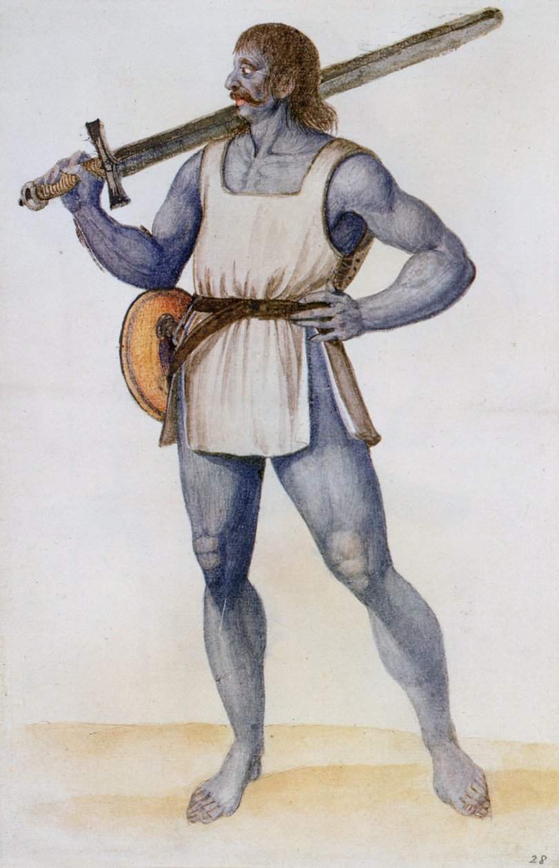 Eski İngiliz Adam (litografi) by John White