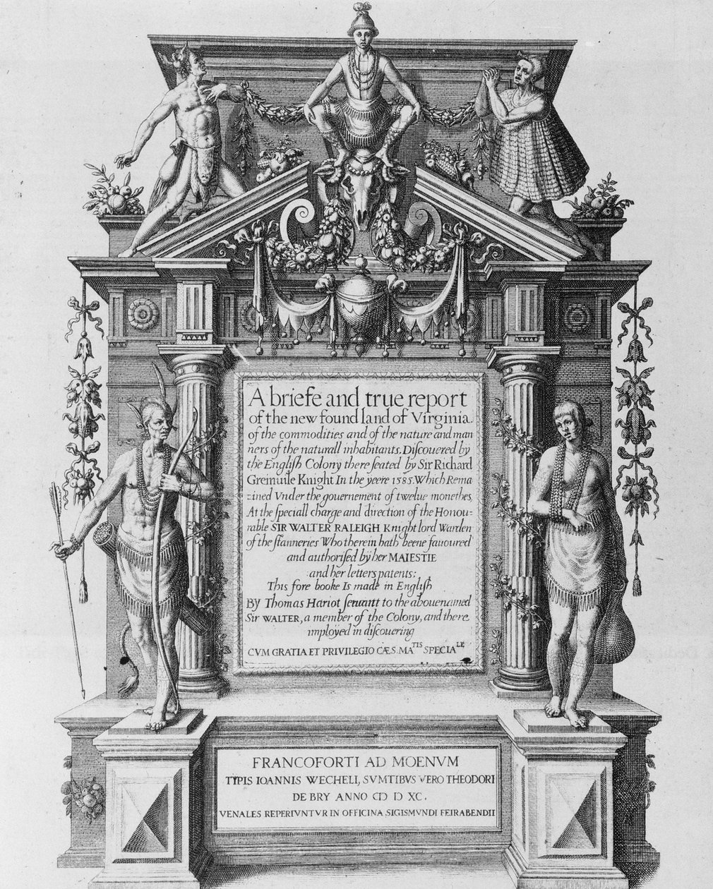 Theodor de Bry (1528-1598) tarafından oyulmuş 