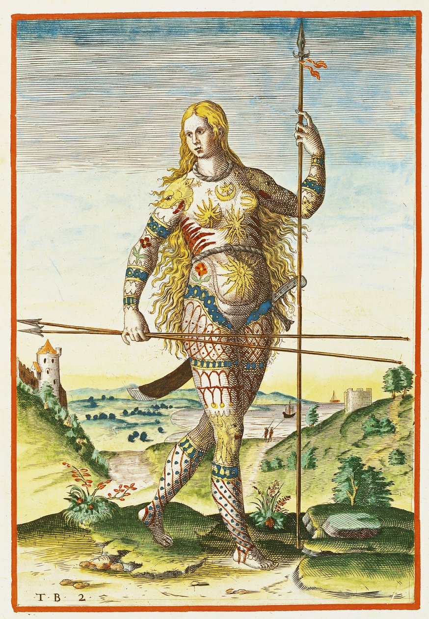 Theodore de Bry (1528-98) 1585-88 tarafından oyulmuş 
