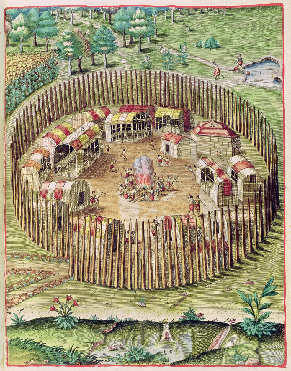 Theodore de Bry (1528-98) 1585-88 tarafından oyulmuş 