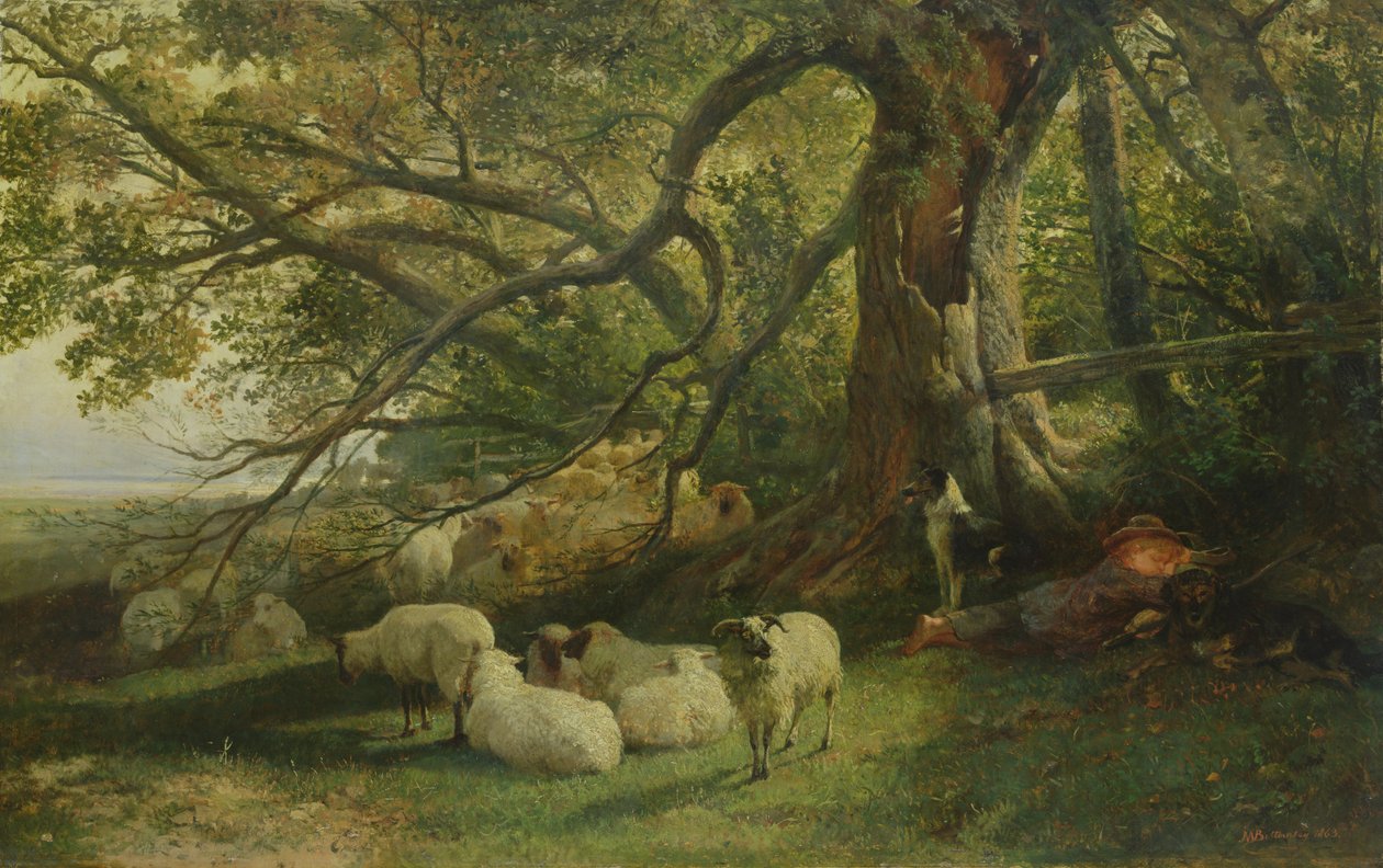 Dinlenen Sürü, 1863 by John William Bottomley