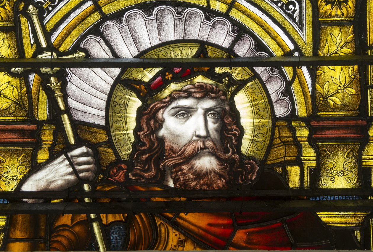 Oxford, Trinity Koleji, James Powell & Sons, John William Brown (1842-1928), St Oswald, 1885 by John William Brown