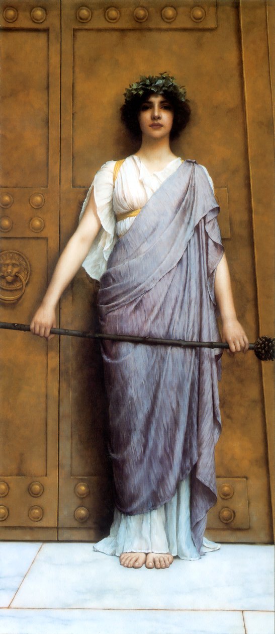 Tapınağın Kapısında by John William Godward
