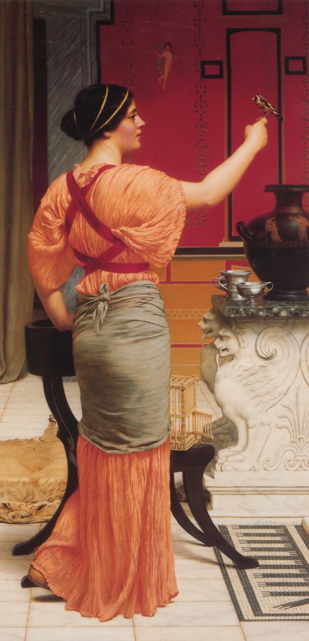 serçe ile lesbia by John William Godward