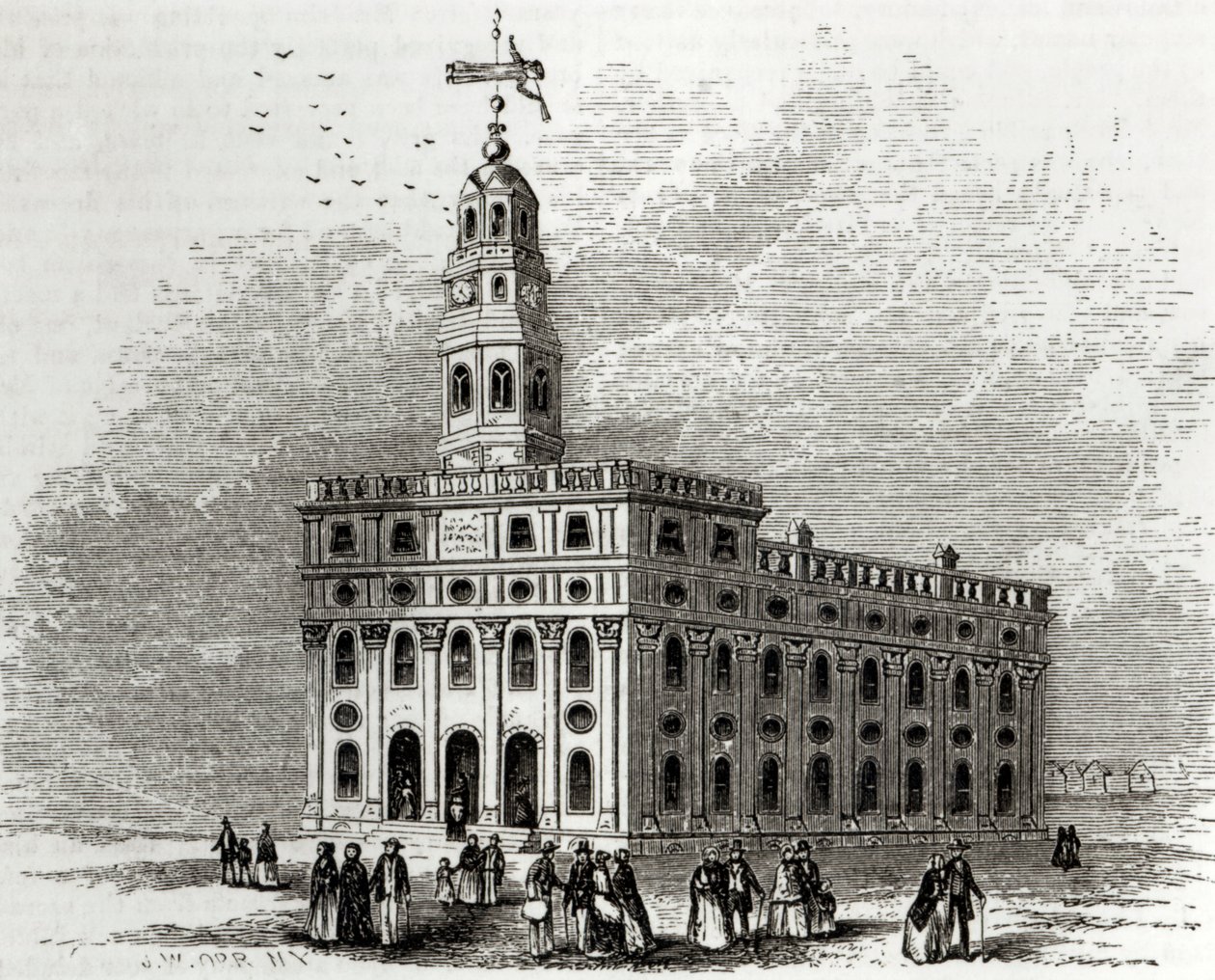 Nauvoo Tapınağı, Illinois, 1854 by John William Orr