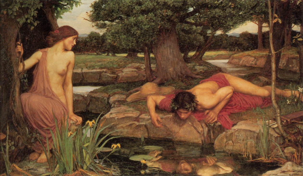 yankı ve nergis by John William Waterhouse