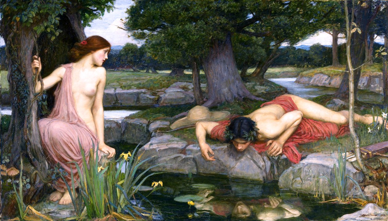 Yankı ve Nergis, John William Waterhouse by John William Waterhouse