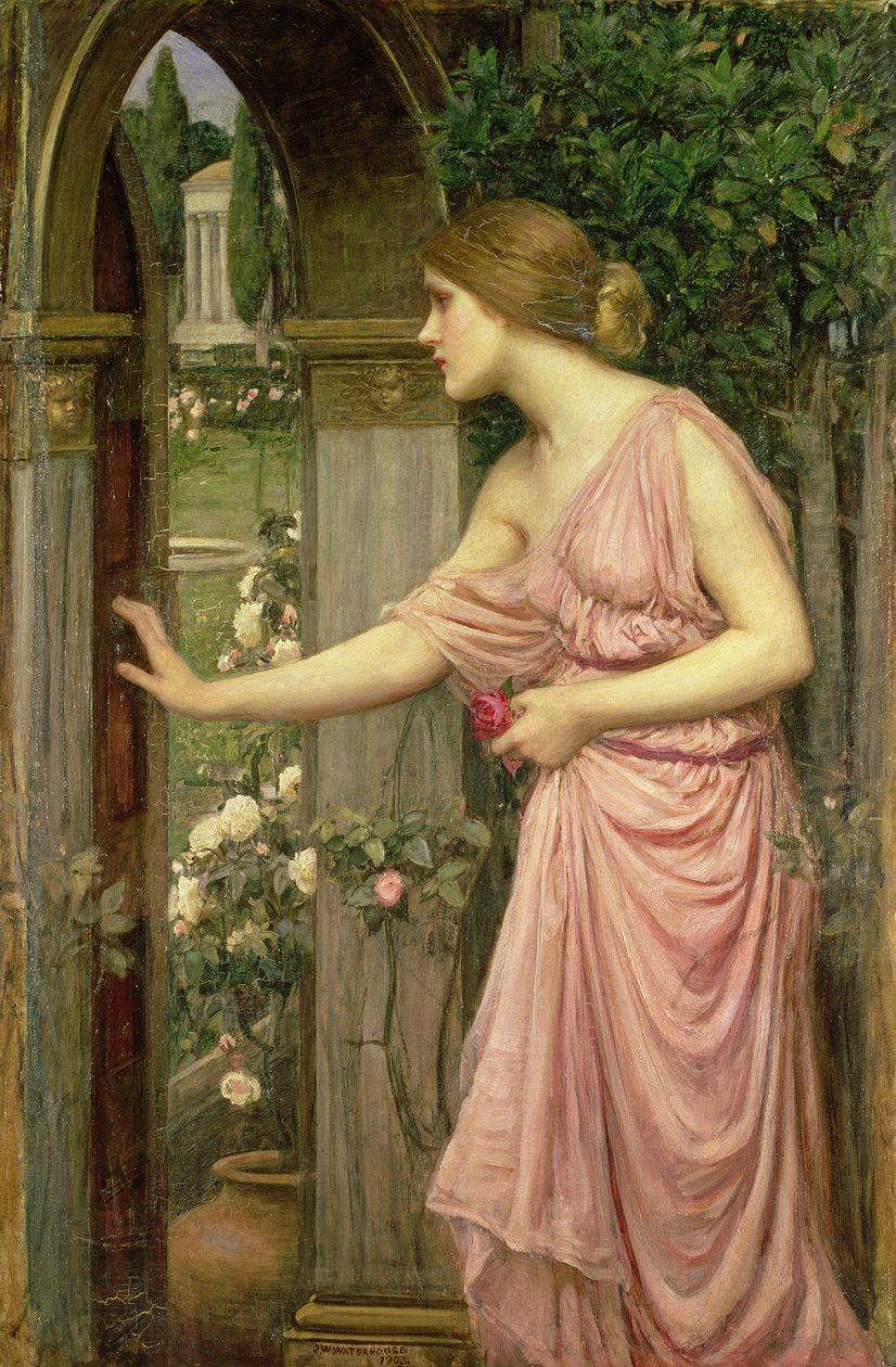 Aşk Tanrısı Bahçesine giren Psyche, 1903 by John William Waterhouse