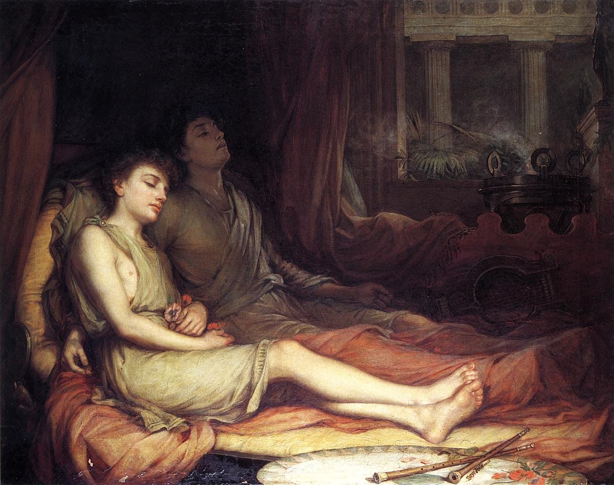 Uyku ve Üvey Kardeşinin Ölümü by John William Waterhouse