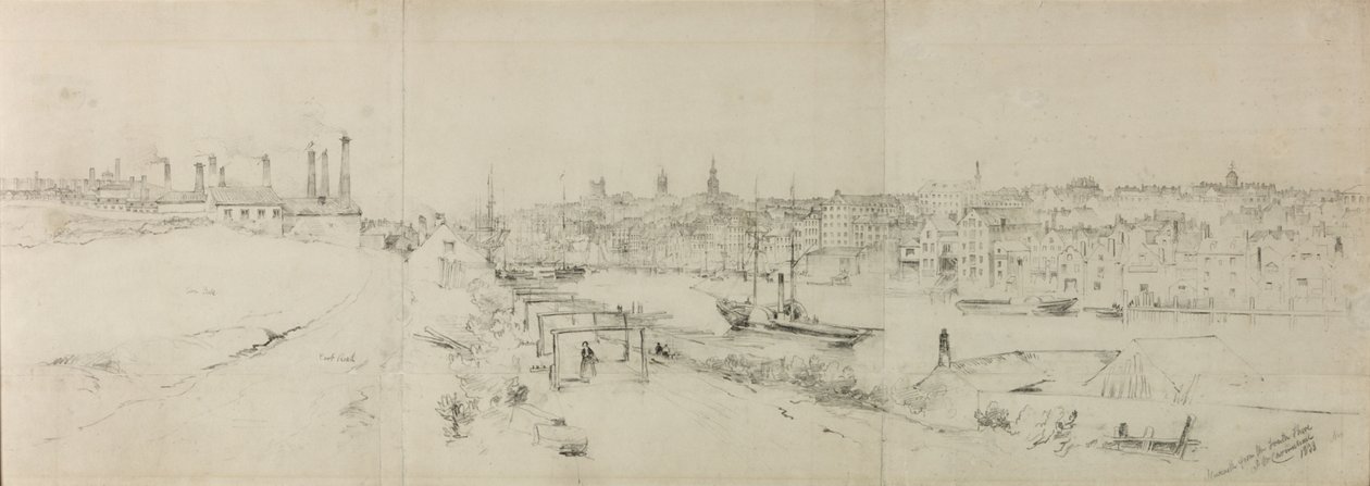 South Shore'dan Newcastle (kağıt üzerinde kurşun kalem (kağıt üzerinde altı adet)) by John Wilson Carmichael