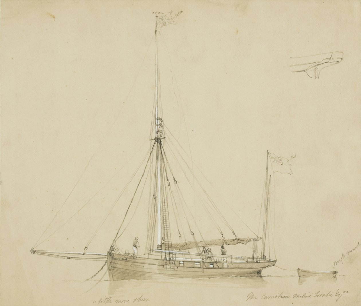 Bukalemun, Thaline Sosie Esq. (kağıt üzerine kurşun kalem ve sulu boya) by John Wilson Carmichael