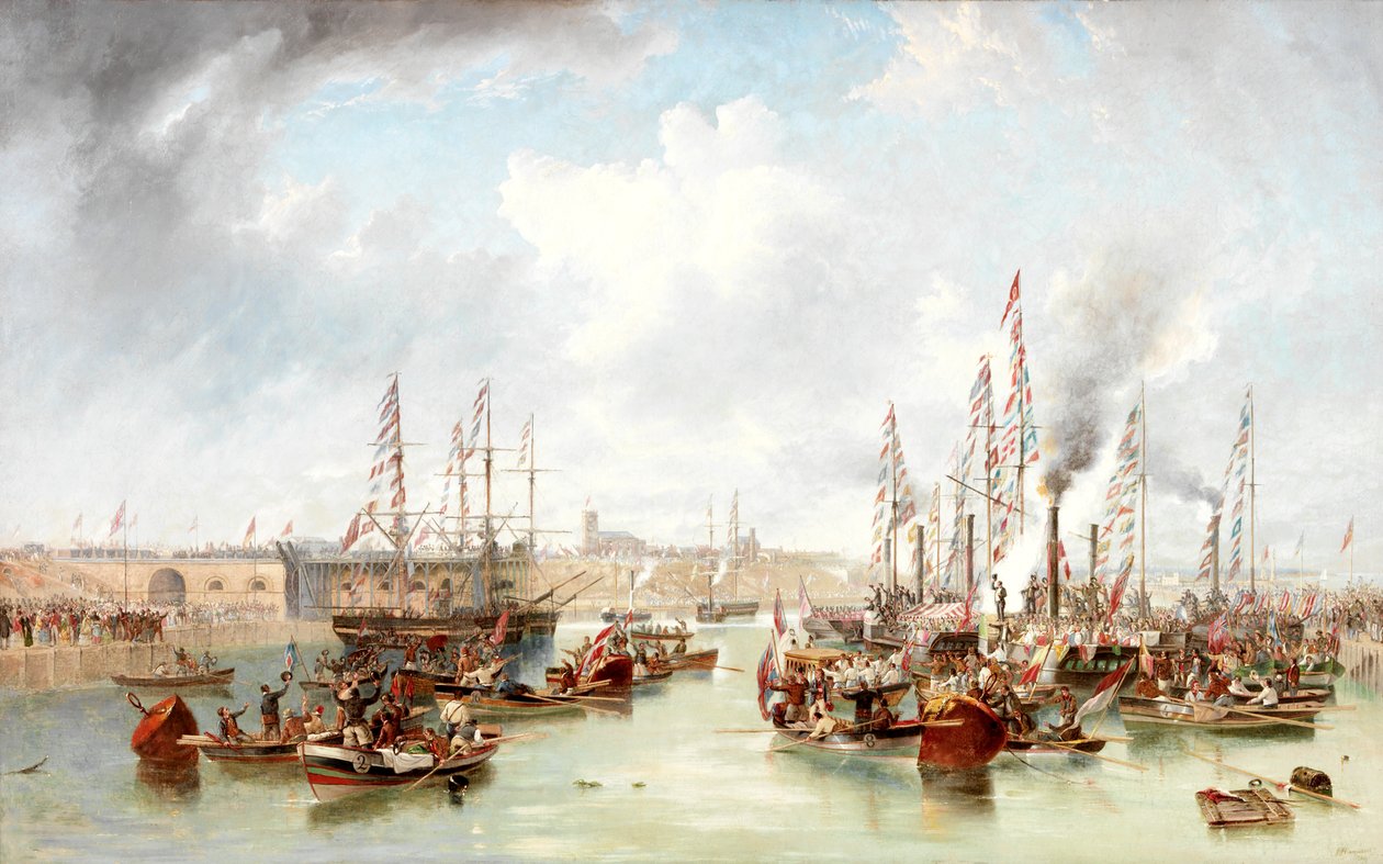 Sunderland Güney Rıhtımlarının Açılışı, 20 Haziran 1850 by John Wilson Carmichael