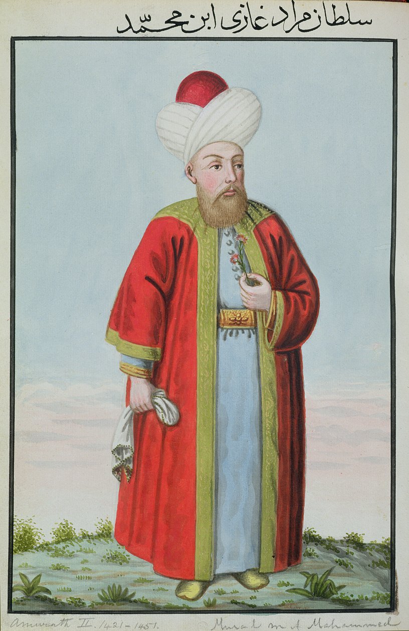 Amurath (Murad) II (1404-51) Sultan 1421-51, 'Türkiye İmparatorlarının Bir Dizi Portreleri'nden, 1808 by John Young