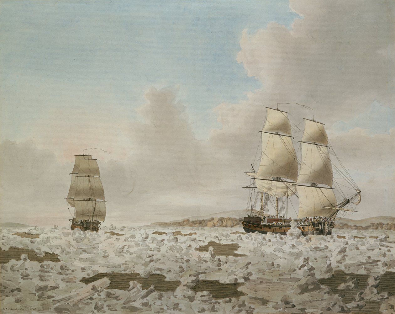 Yarış Atı ve Karkas Buzda Zorlanıyor by John the Younger Cleveley