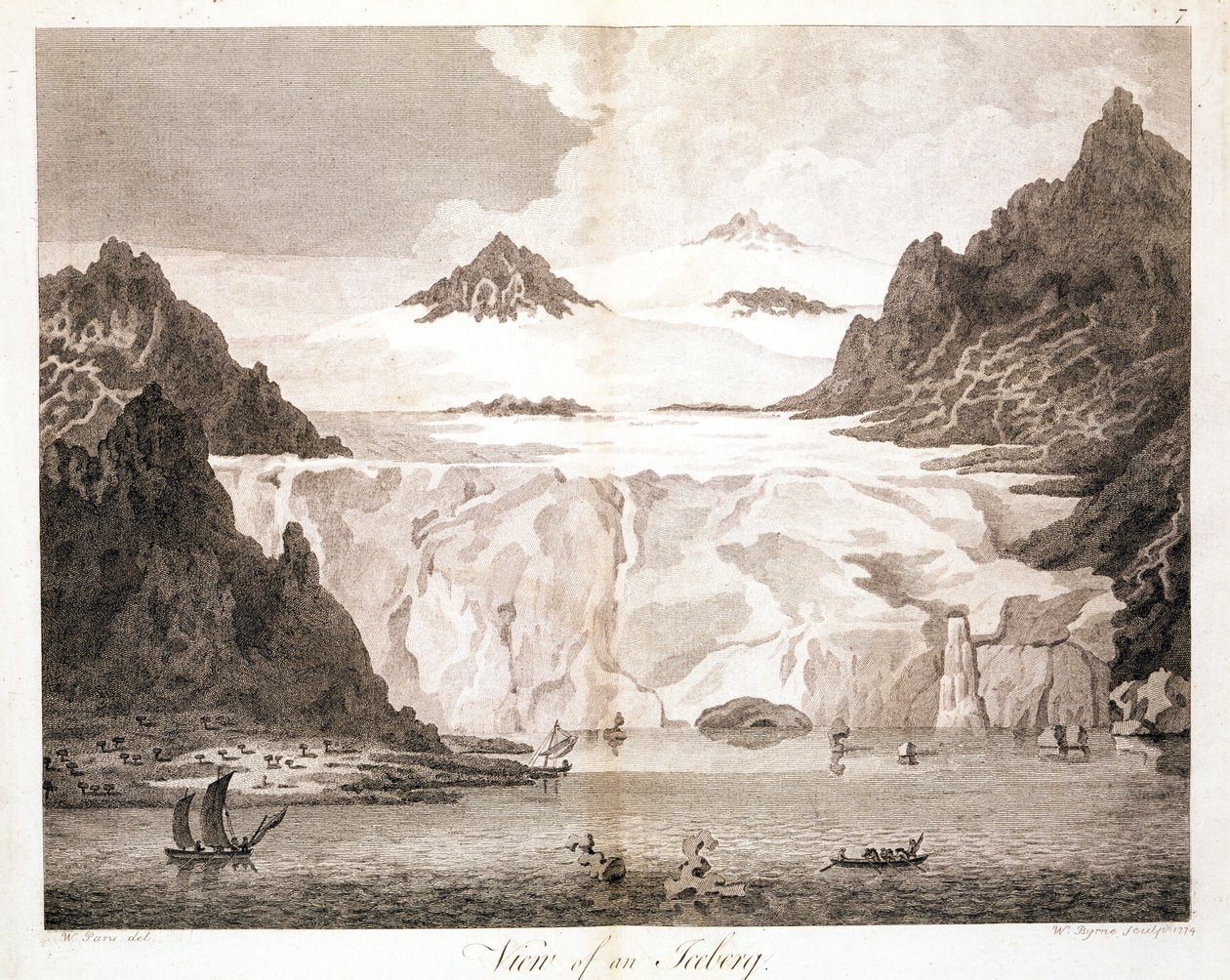 Majestelerinin Komutanlığı tarafından üstlenilen Kuzey Kutbuna Doğru Bir Yolculuktan Bir Buzdağının Görünümü, 1774 by John the Younger Cleveley