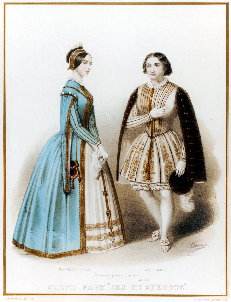 Pauline Viardot-Garcia, Fransız mezzosoprano ve İspanyol doğumlu besteci ve Marietta Alboni, İtalyan kontralto, I. Perde, Meyerbeer