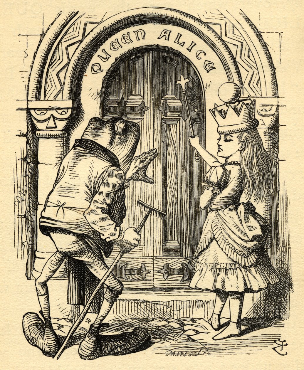 Alice ve Kurbağa, Lewis Carroll (1832-98) tarafından 
