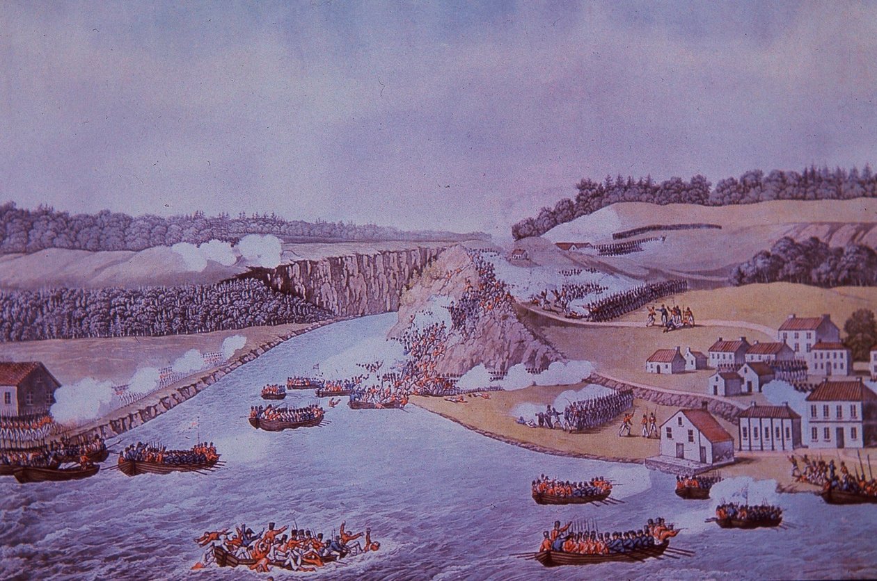 Queenston Heights Savaşı (renkli taş) by Walter Charles Mills