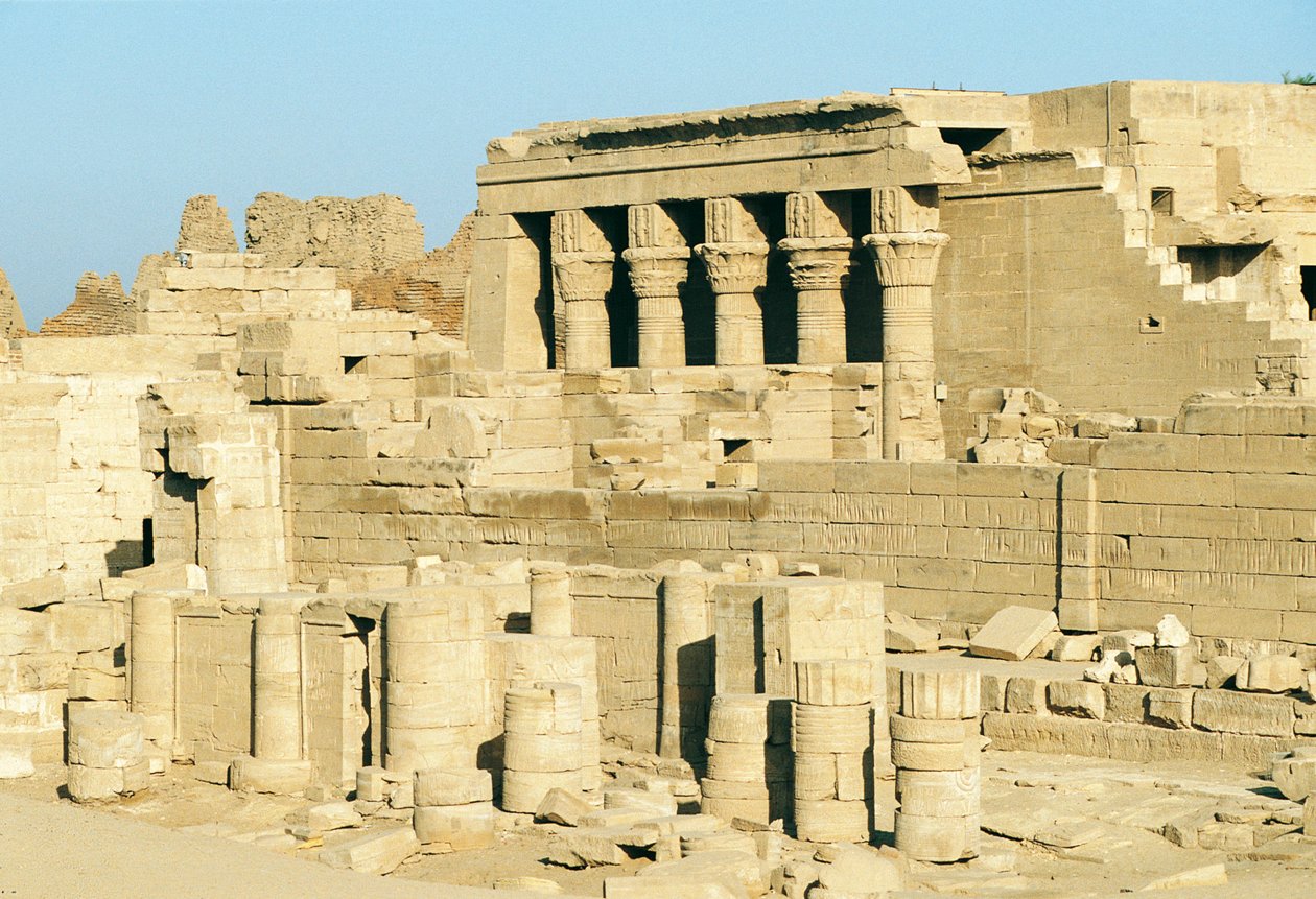 Mısır, Dandarah (Dendera), Hathor Tapınağı by Walter Charles Mills