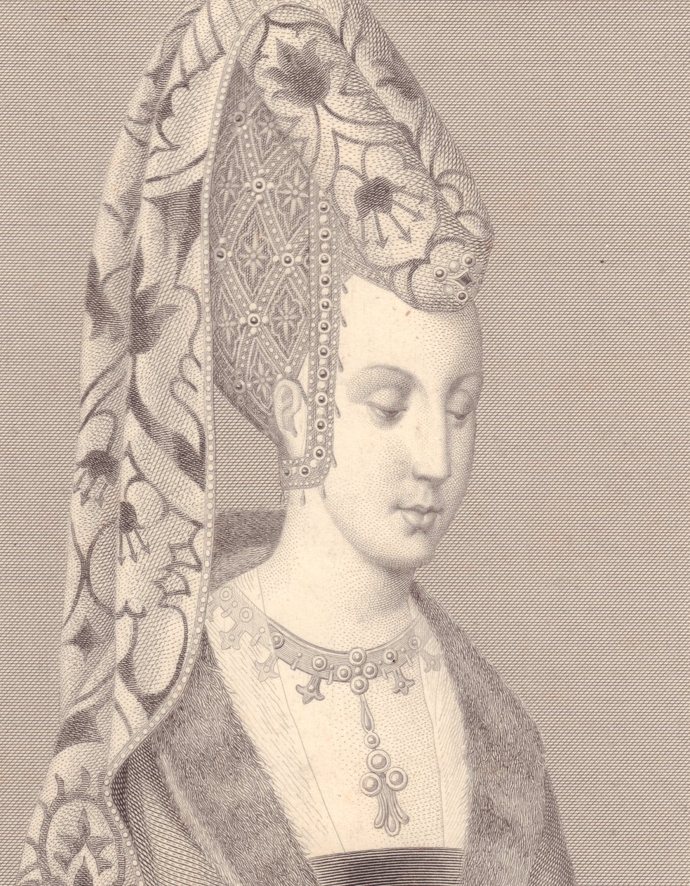 Bavyera-Ingolstadt, Fransa Kraliçesi Isabelle veya Isabeau portresi by Walter Charles Mills